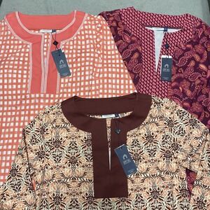 Cabana Life Tunic Dress XL Bundle Lot Of 3 Resort Performance Stretch UPF 50 NEW